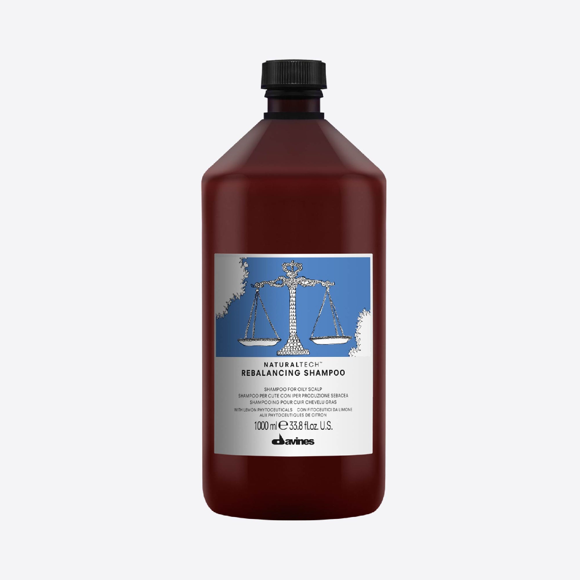 REBALANCING Shampoo Dầu gội cân bằng cho da đầu dư thừa dầu 1000 ml Davines