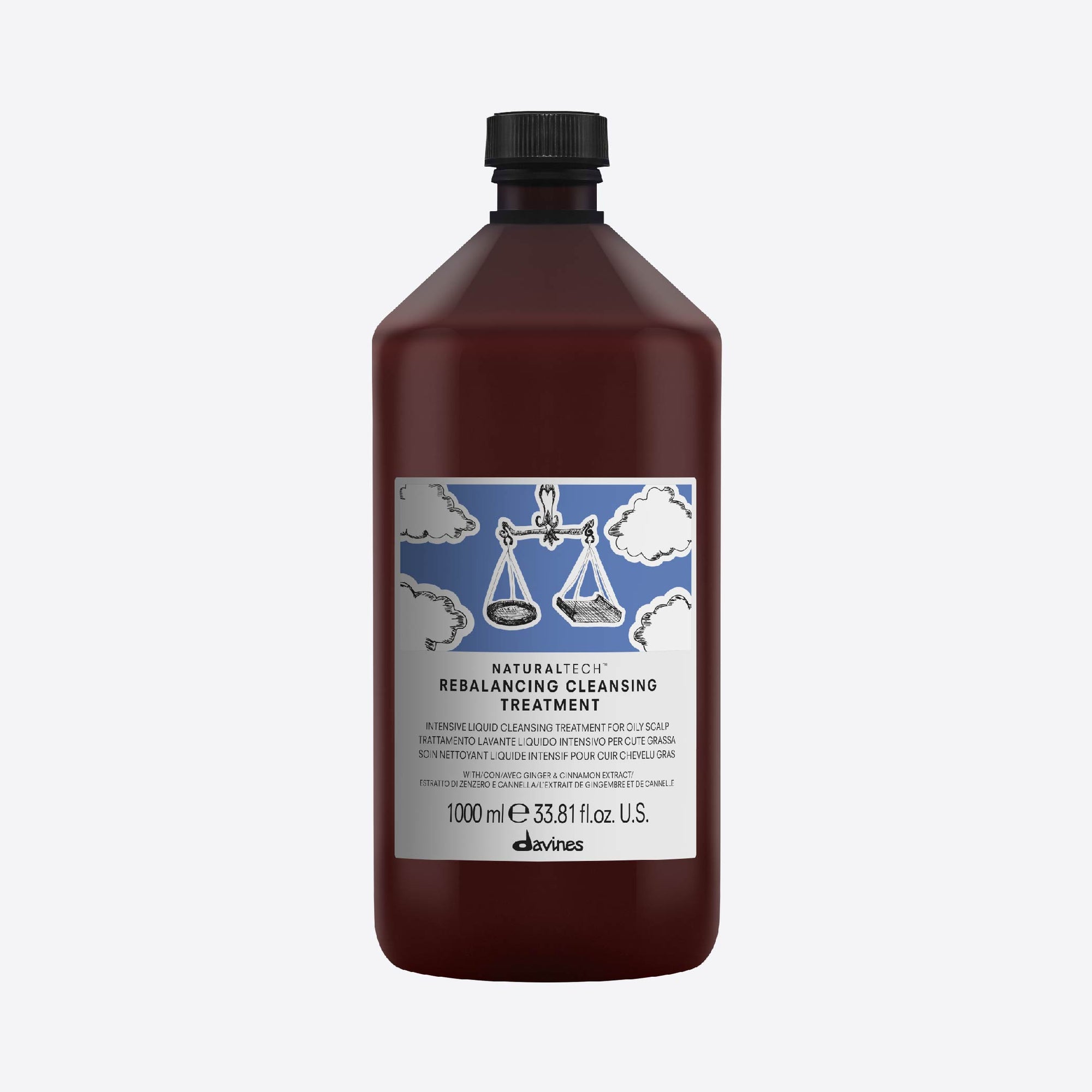 REBALANCING Cleansing Treatment Dung dịch trị liệu dành cho da đầu dư thừa dầu 1000 ml Davines